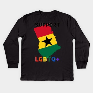 Support LGBTQ+ Ghana Kids Long Sleeve T-Shirt